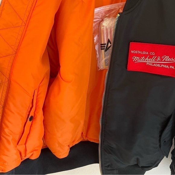 NWT Mitchell & Ness X Alpha Industries MA-1 Flex Bomber Jacket - Picture 7 of 8